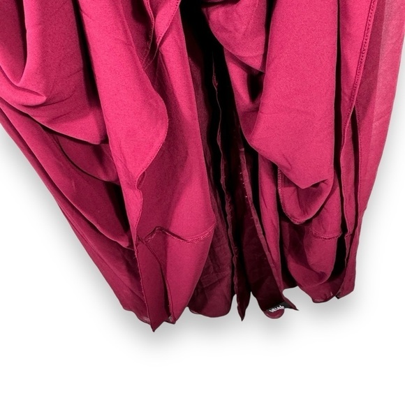 Lulu's Forever & Always Lace Bodice Tulle Maxi Dress, Burgundy, Size Small - Picture 12 of 16